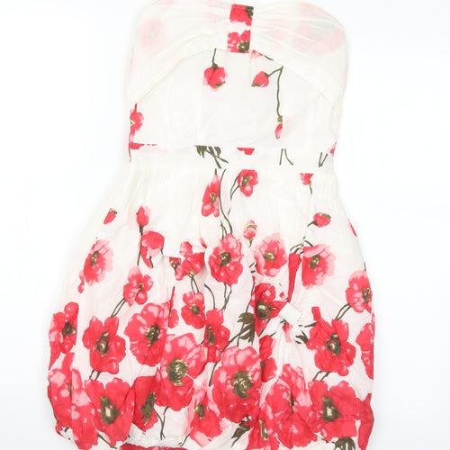Yumi Womens Multicoloured Floral Cotton A-Line Size S Sweetheart