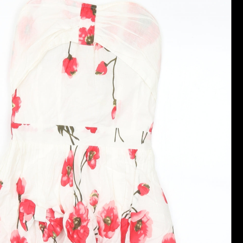 Yumi Womens Multicoloured Floral Cotton A-Line Size S Sweetheart