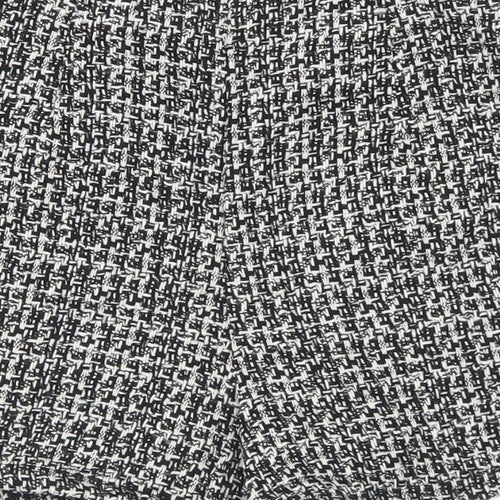 Pull&Bear Womens Black Geometric Cotton Hot Pants Shorts Size XS L3 in Regular