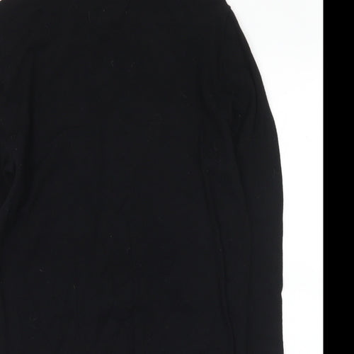 ASOS Womens Black Mock Neck Cotton Pullover Jumper Size S