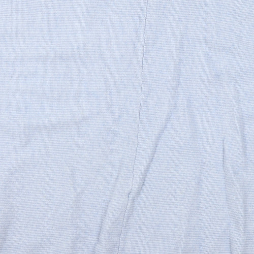 Preworn Womens Blue Mock Neck Viscose Pullover Jumper Size L