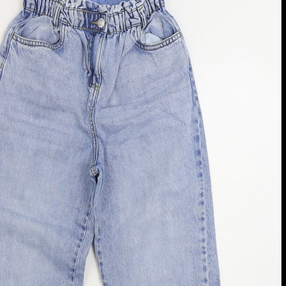 Numeg Girls Blue Cotton Straight Jeans Size 13-14 Years Regular