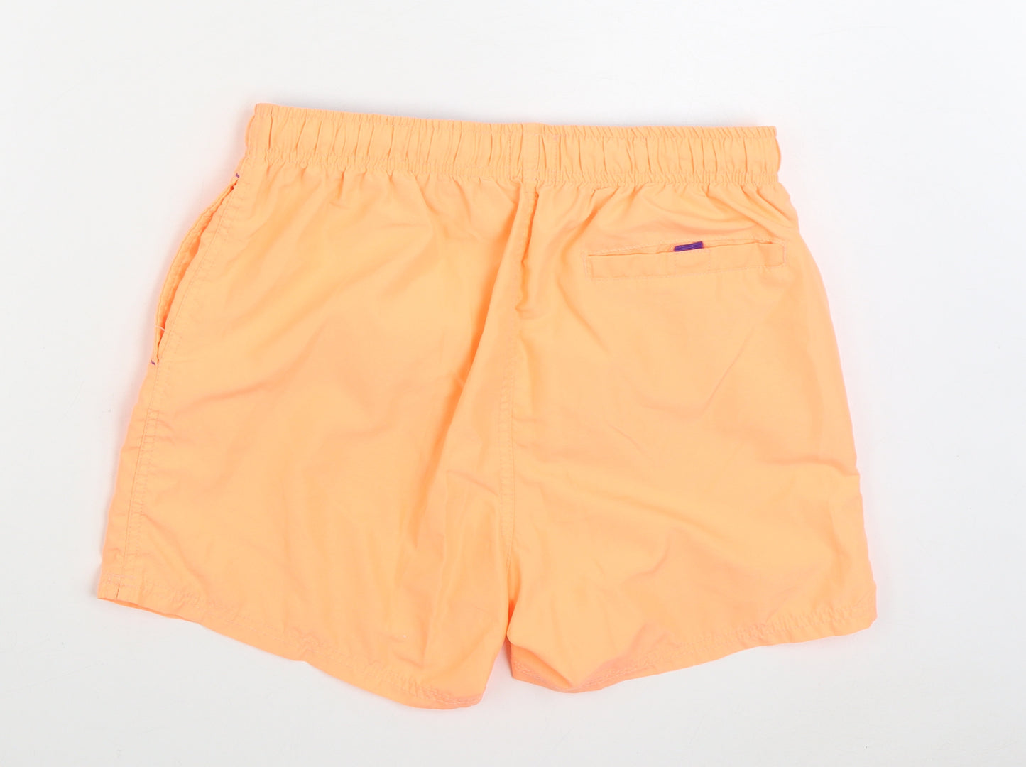 NEXT Mens Orange Polyester Sweat Shorts Size M Regular Tie - Swim trunks