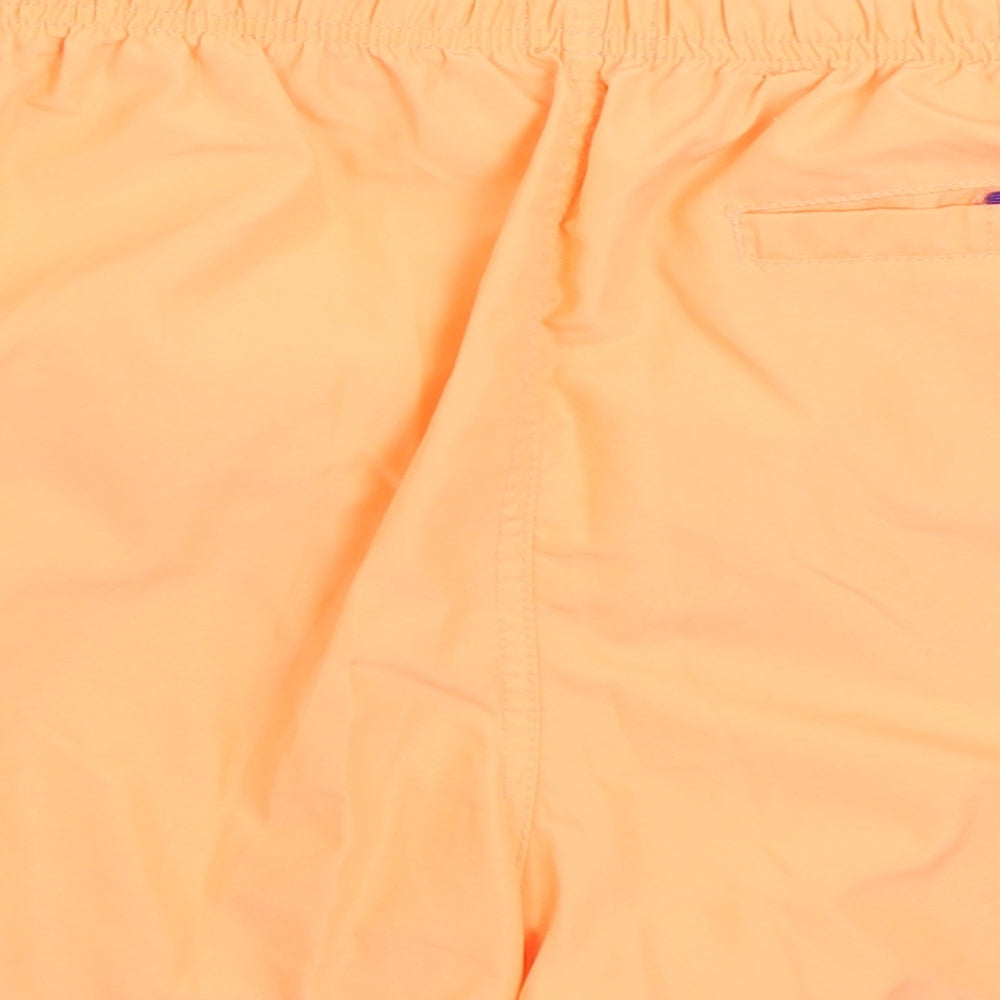 NEXT Mens Orange Polyester Sweat Shorts Size M Regular Tie - Swim trunks