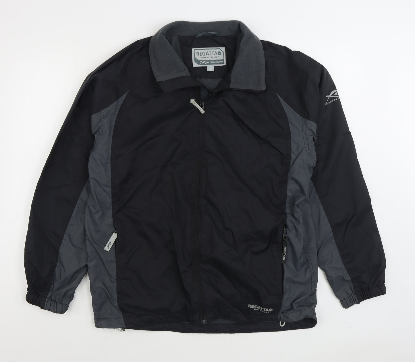 Regatta Mens Grey Rain Coat Coat Size M Zip
