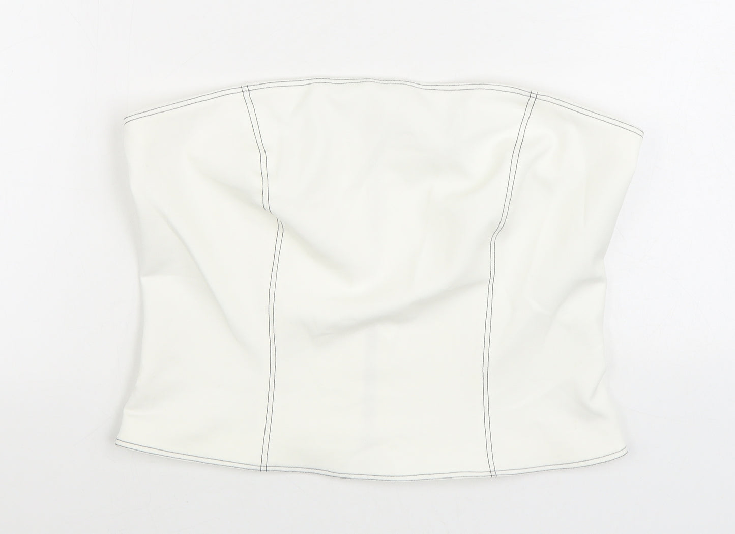 River Island Womens White Polyester Basic Blouse Size 16 Off the Shoulder