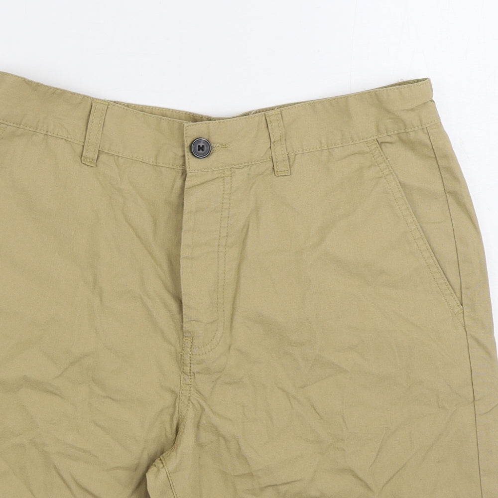 Cedar Wood State Mens Beige Cotton Chino Shorts Size 32 in L9 in Regular Zip