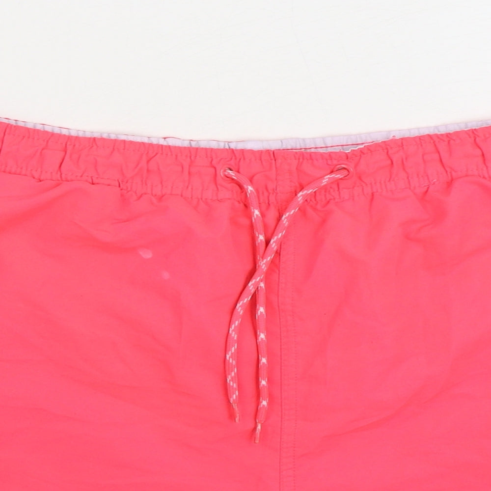 Primark Mens Pink Polyester Sweat Shorts Size L Regular Tie - Swim trunks