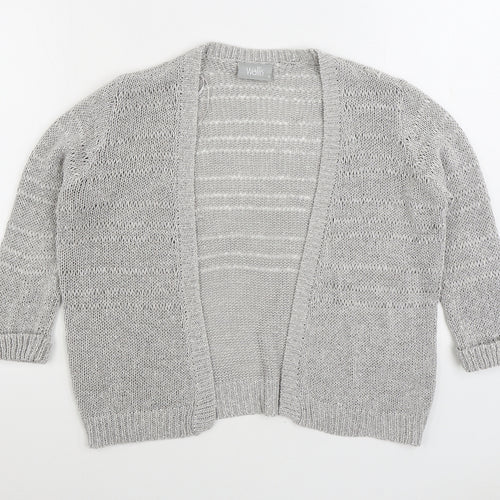 Wallis Womens Grey V-Neck Acrylic Cardigan Jumper Size S
