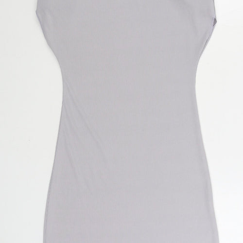 I SAW IT FIRST Womens Grey Polyester Bodycon Size 10 High Neck Pullover
