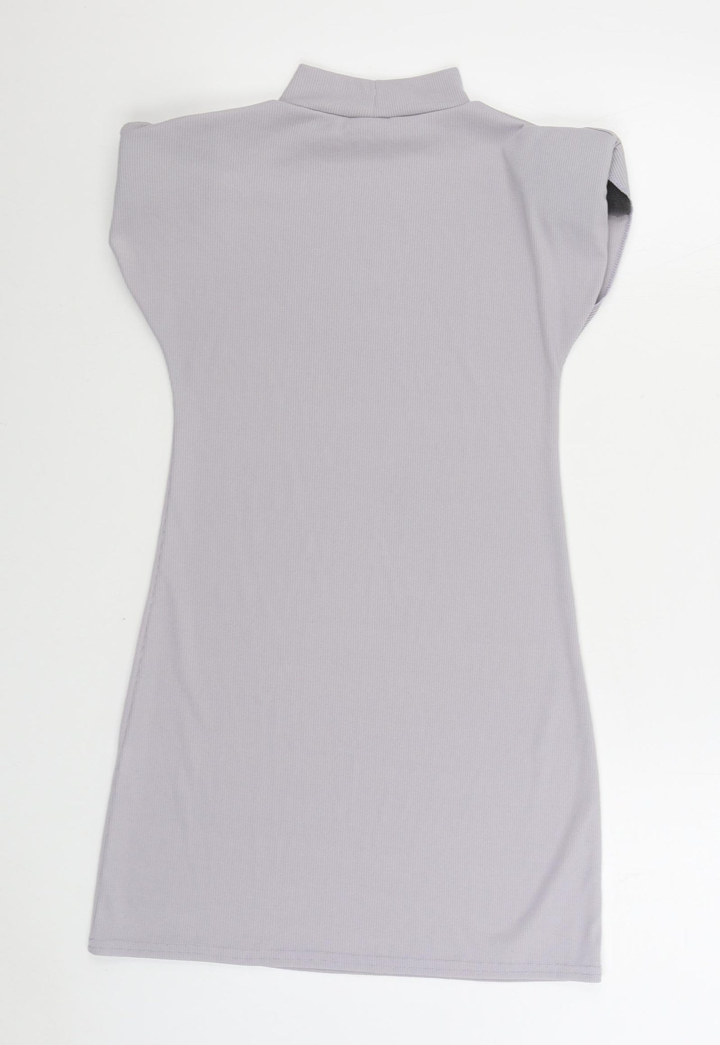 I SAW IT FIRST Womens Grey Polyester Bodycon Size 10 High Neck Pullover