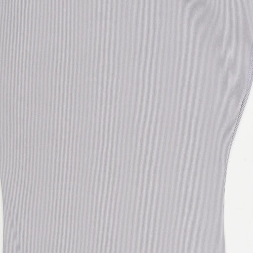I SAW IT FIRST Womens Grey Polyester Bodycon Size 10 High Neck Pullover