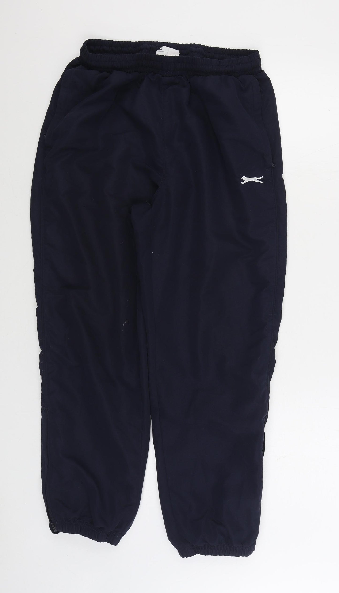 Slazenger Mens Blue Polyester Jogger Trousers Size L L26 in Regular Tie