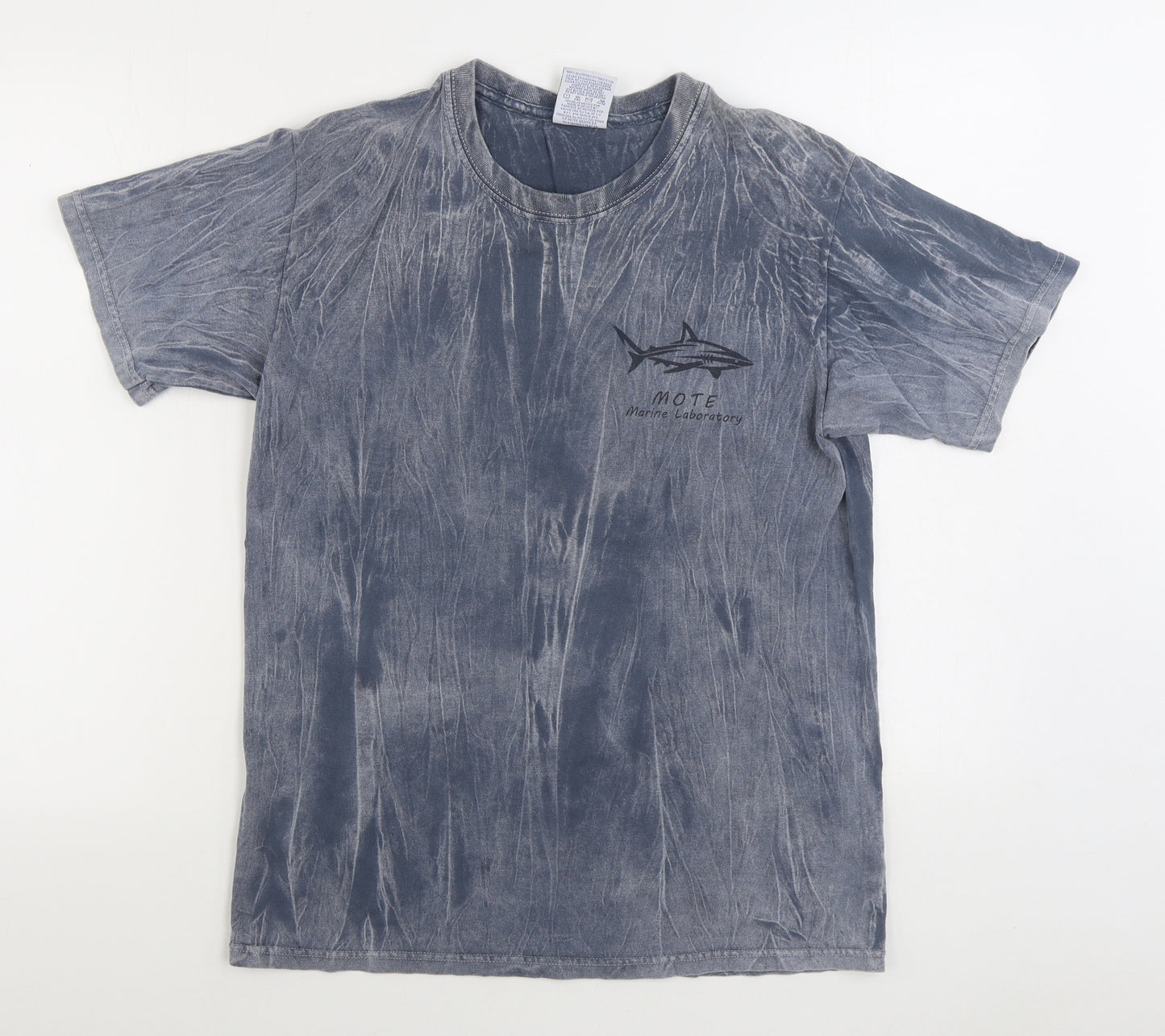 Yacht Club Mens Grey Cotton T-Shirt Size M Round Neck