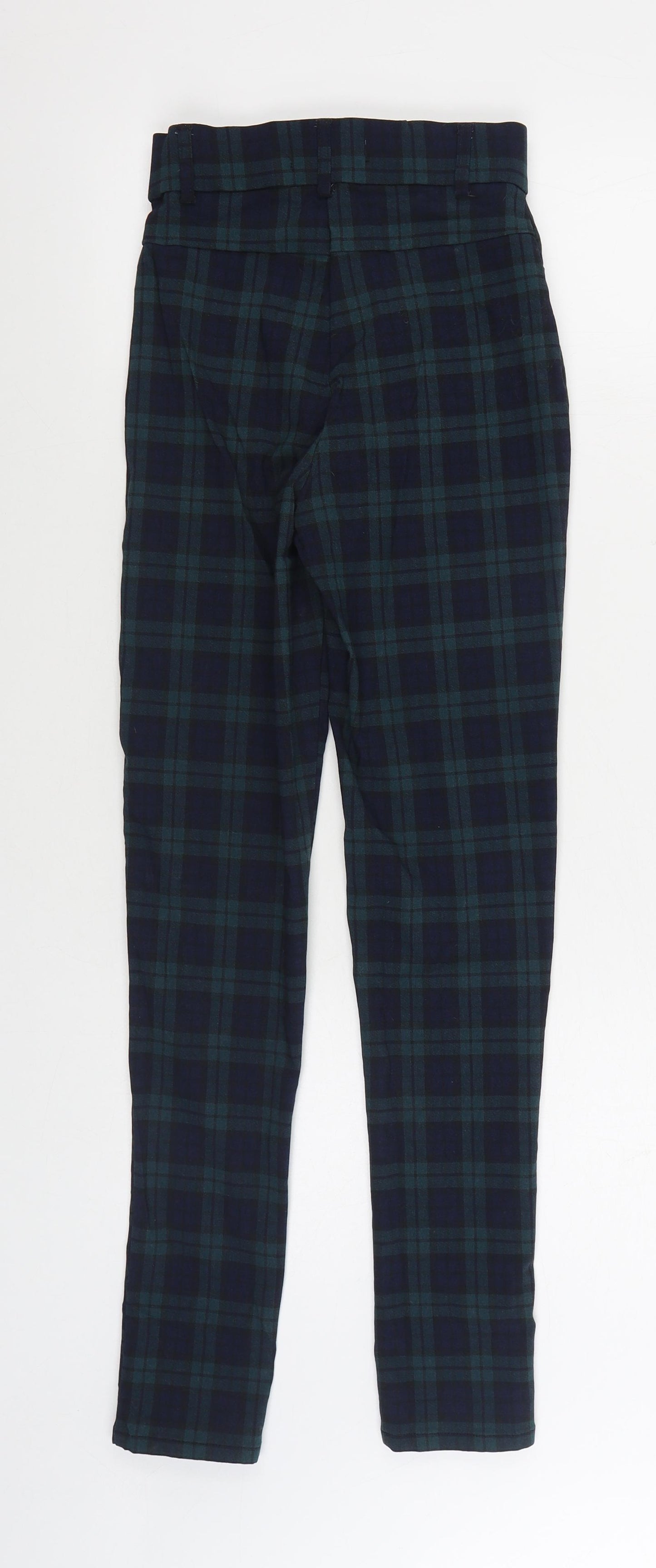 Primark Womens Green Paisley Viscose Trousers Size 6 L27 in Regular Zip