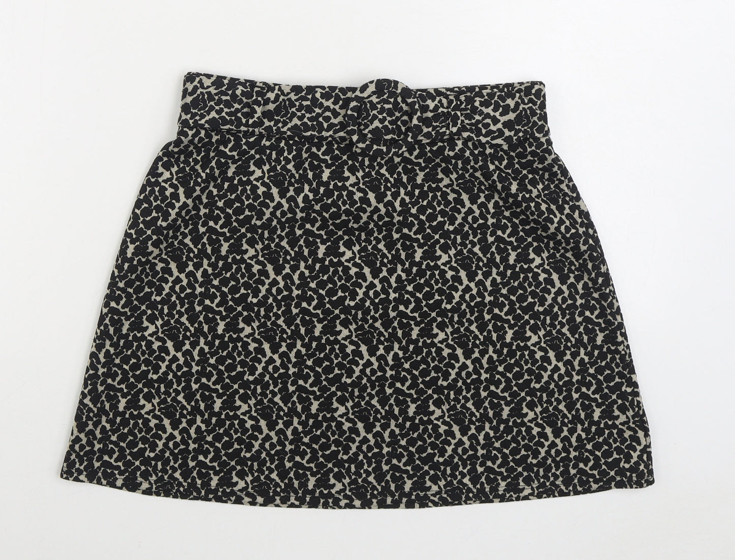George Womens Brown Animal Print Polyester A-Line Skirt Size 10