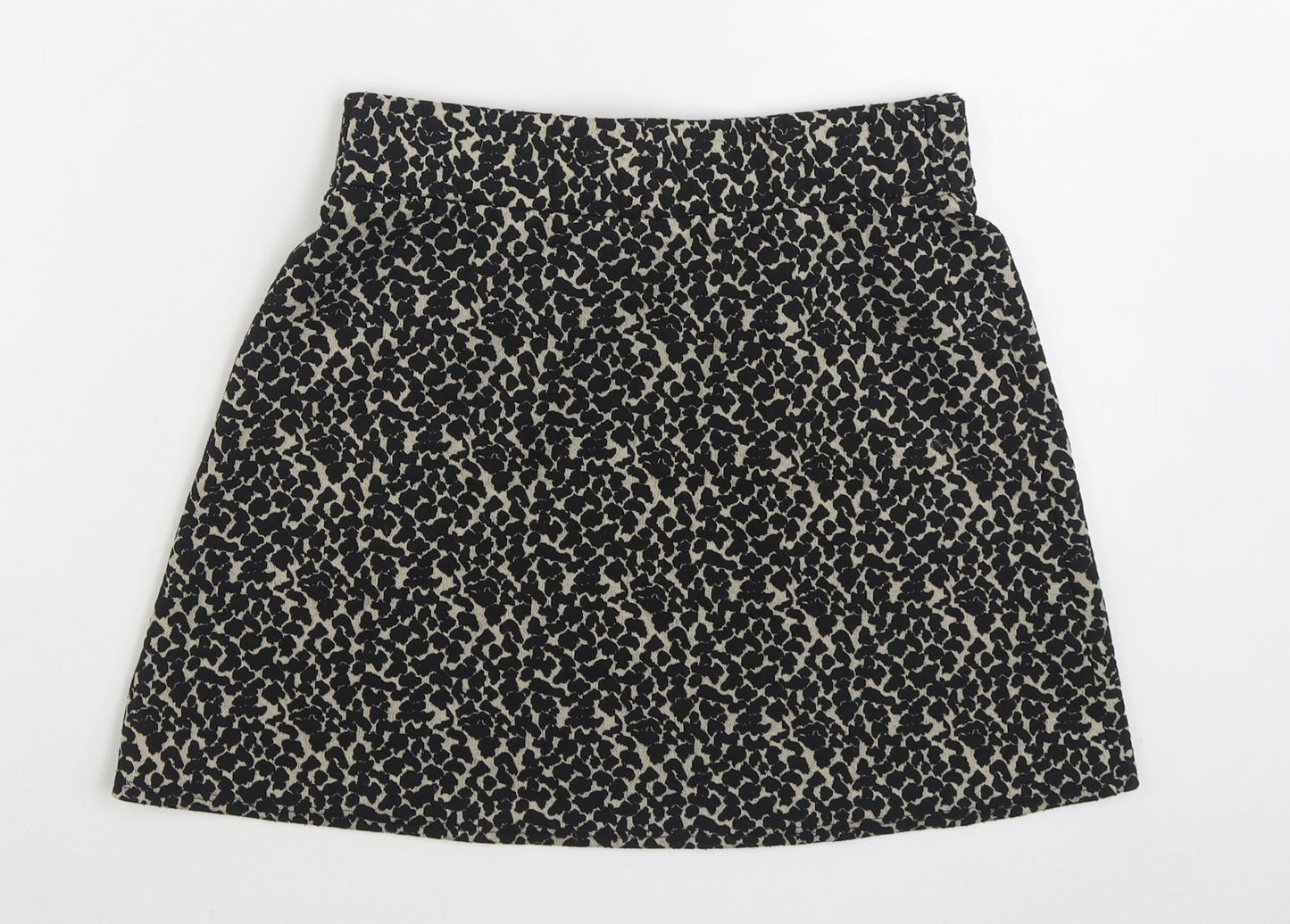 George Womens Brown Animal Print Polyester A-Line Skirt Size 10