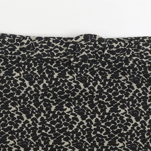 George Womens Brown Animal Print Polyester A-Line Skirt Size 10