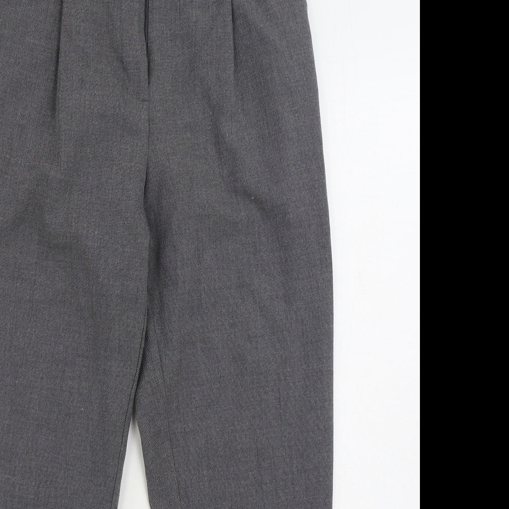 F&F Womens Grey Polyester Trousers Size 8 L27 in Regular Zip