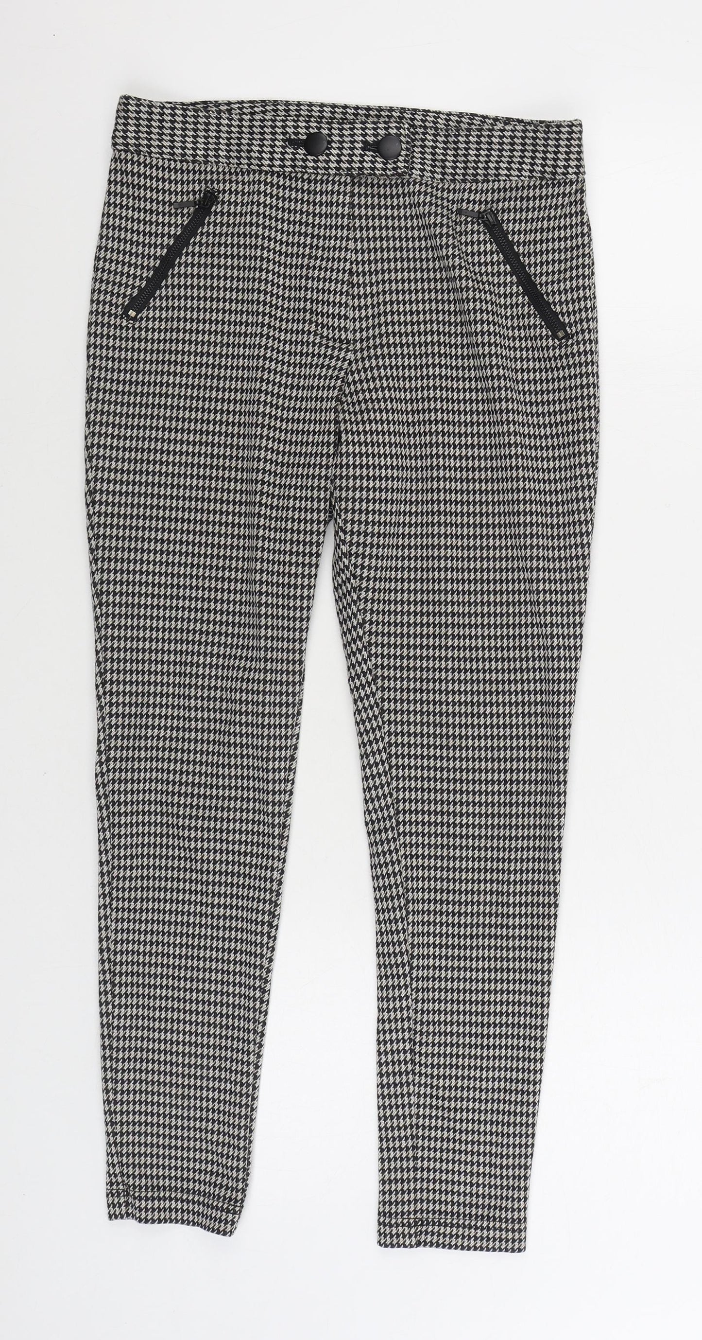 George Womens Black Viscose Trousers Size 10 L25 in Regular Zip