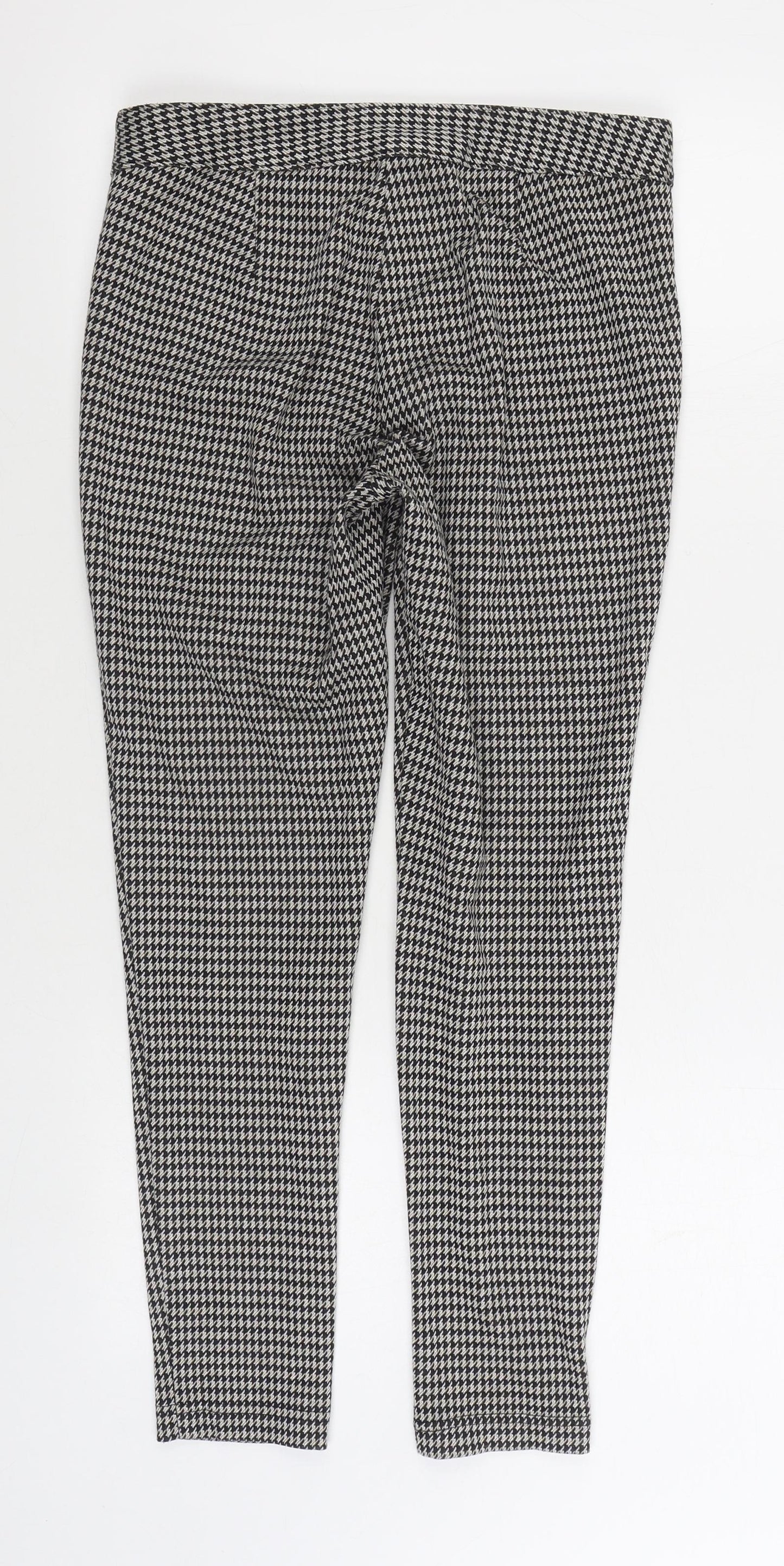 George Womens Black Viscose Trousers Size 10 L25 in Regular Zip