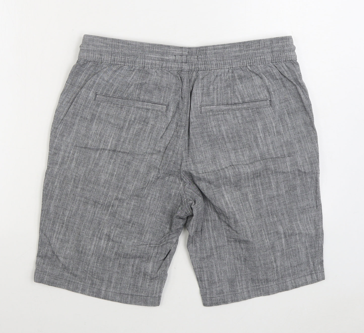 F&F Mens Grey Cotton Sweat Shorts Size 34 L8 in Regular Zip