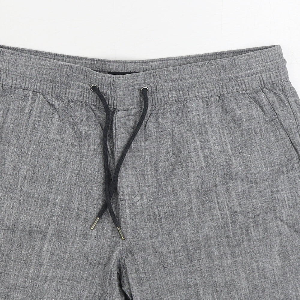F&F Mens Grey Cotton Sweat Shorts Size 34 L8 in Regular Zip