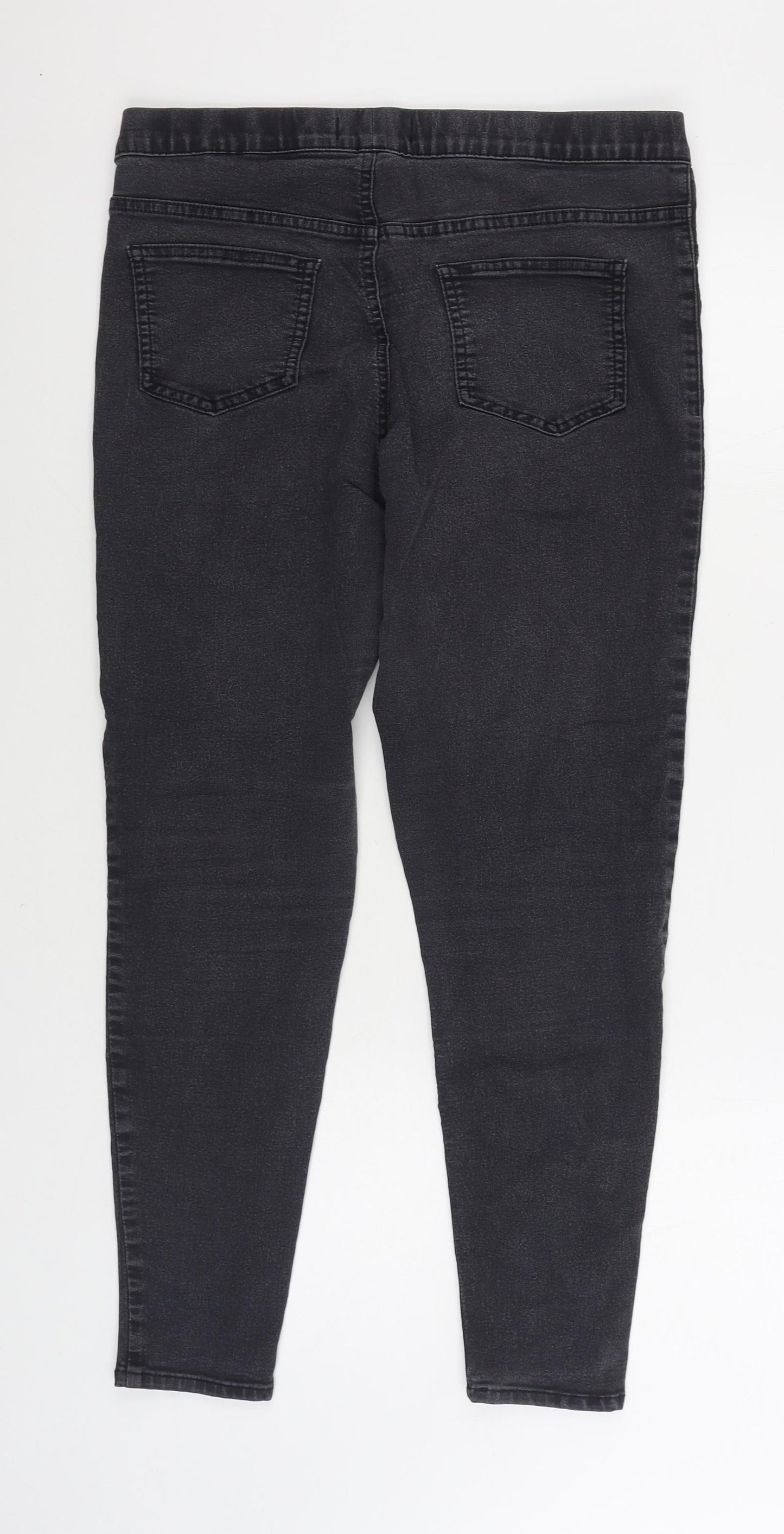 Marks and Spencer Womens Grey Cotton Jegging Jeans Size 16 L27 in Regular