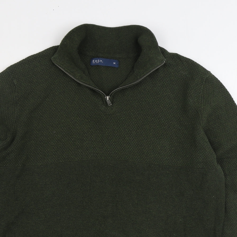 Matalan Mens Green V-Neck Cotton Pullover Jumper Size M