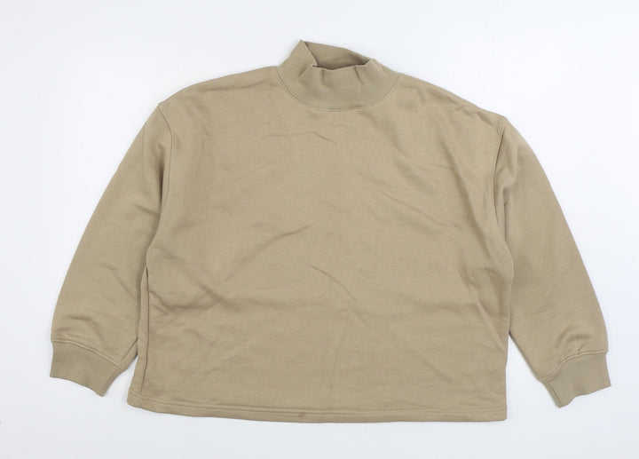 TU Womens Brown Cotton Pullover Sweatshirt Size L Pullover