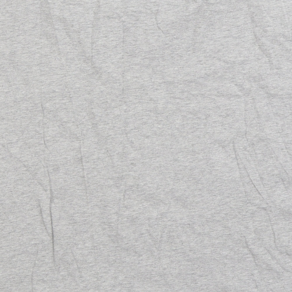 NEXT Girls Grey 100% Cotton Basic T-Shirt Size 13 Years Round Neck Pullover