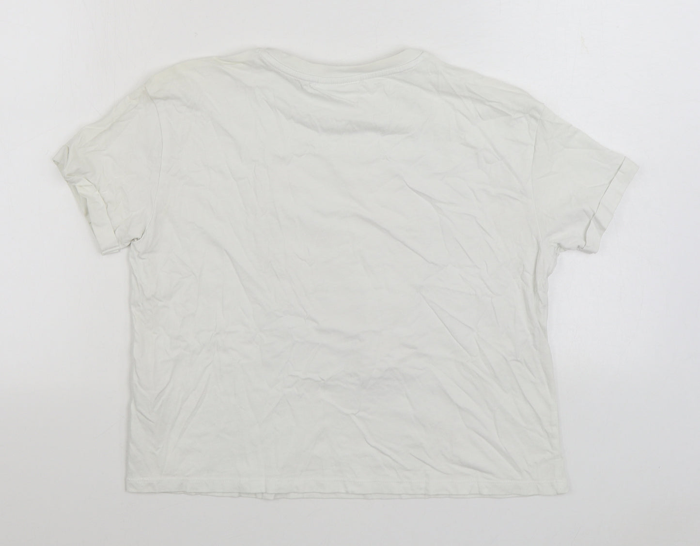Primark Womens White 100% Cotton Basic T-Shirt Size XS Round Neck - Shawn Mendes