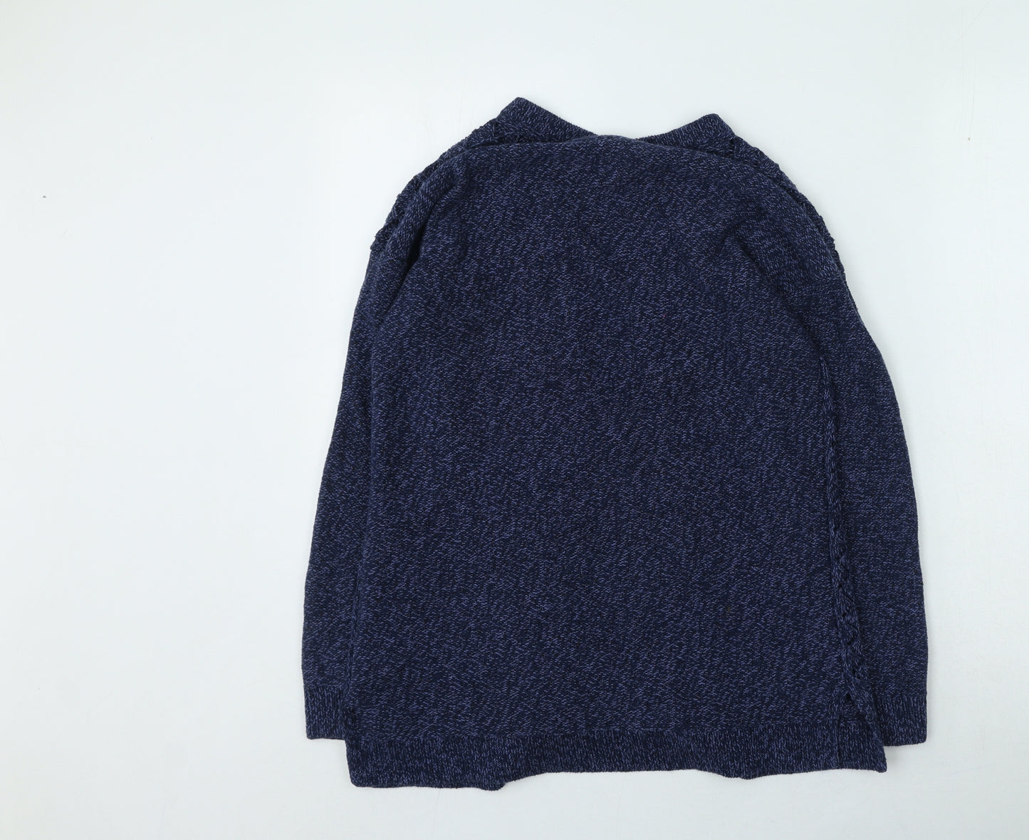 Fat Face Womens Blue V-Neck Cotton Cardigan Jumper Size 10