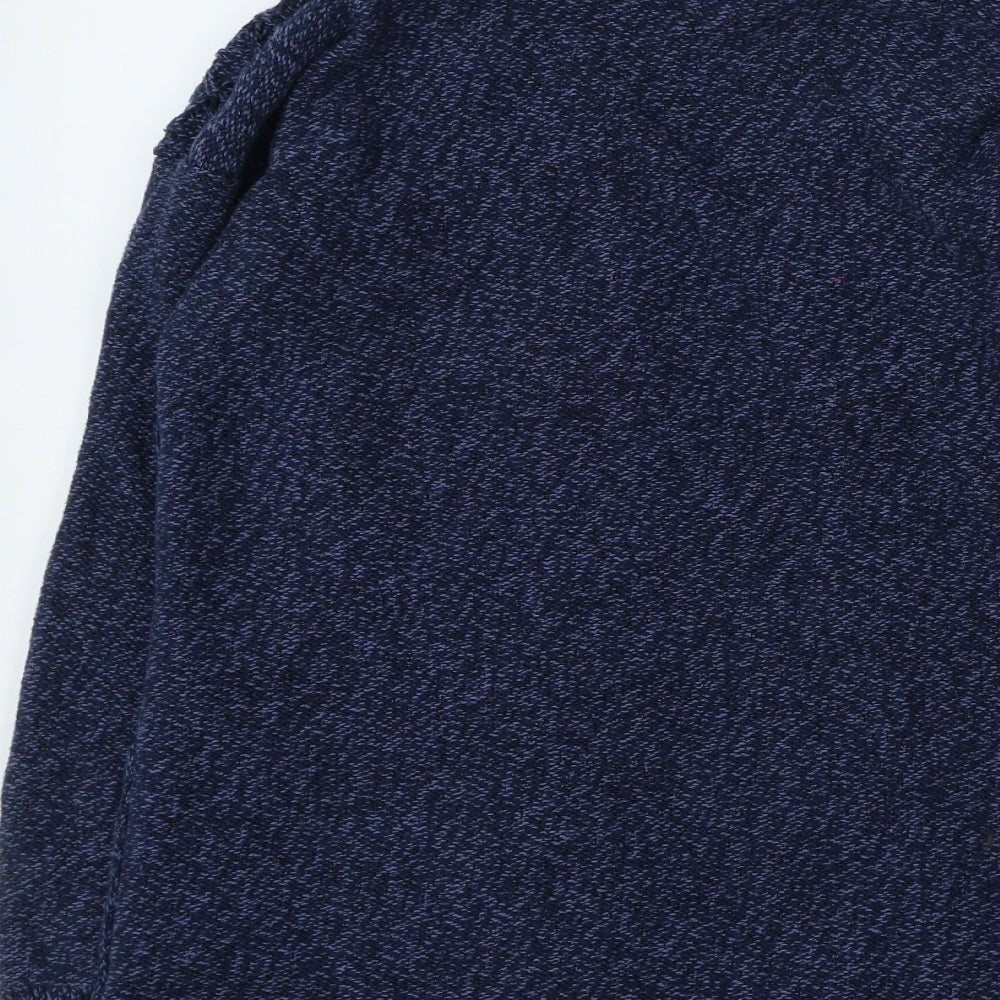 Fat Face Womens Blue V-Neck Cotton Cardigan Jumper Size 10