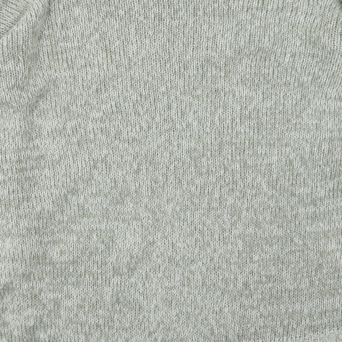 New Look Womens Grey Round Neck Acrylic Pullover Jumper Size S