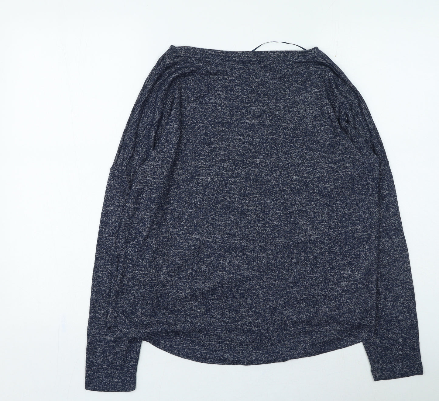 Marks and Spencer Womens Blue Round Neck Viscose Pullover Jumper Size 10