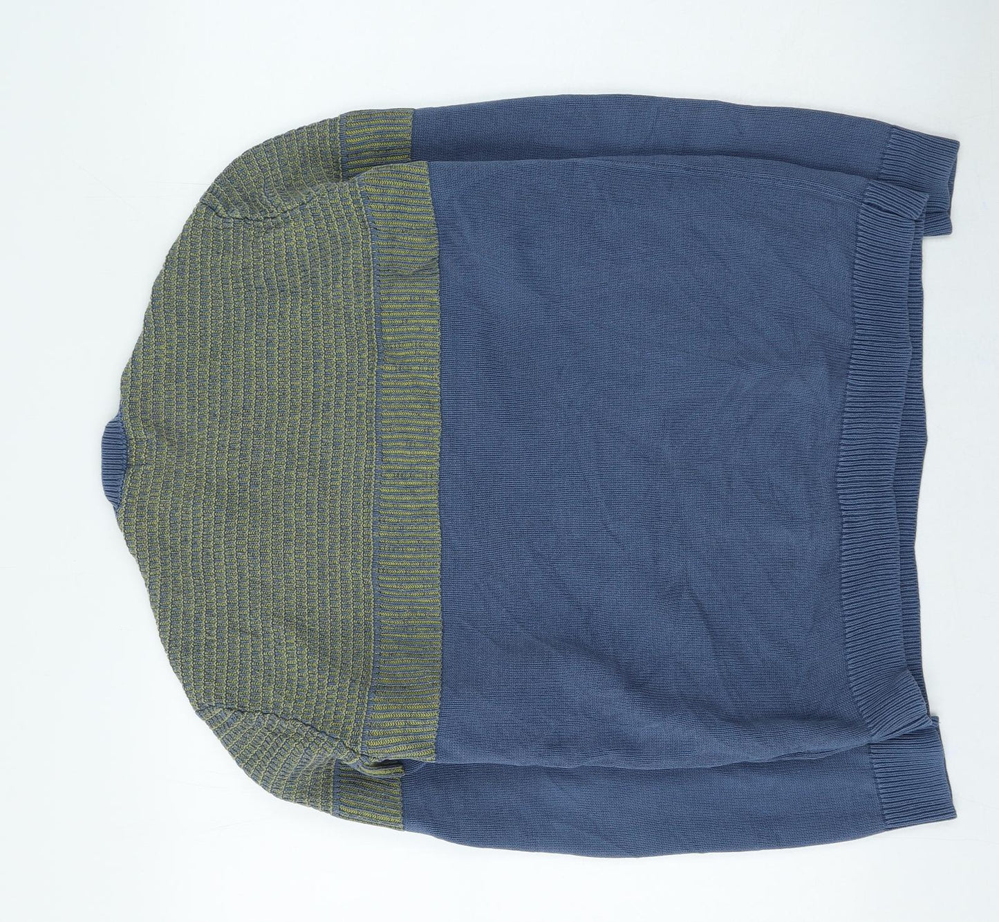 John Lewis Mens Blue Round Neck Acrylic Pullover Jumper Size M