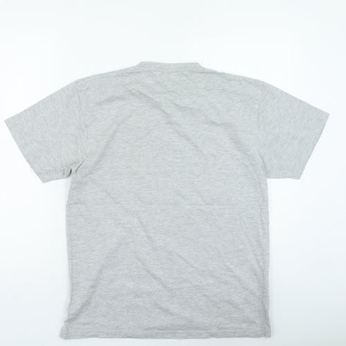 Uneek Womens Grey Cotton Basic T-Shirt Size M Round Neck