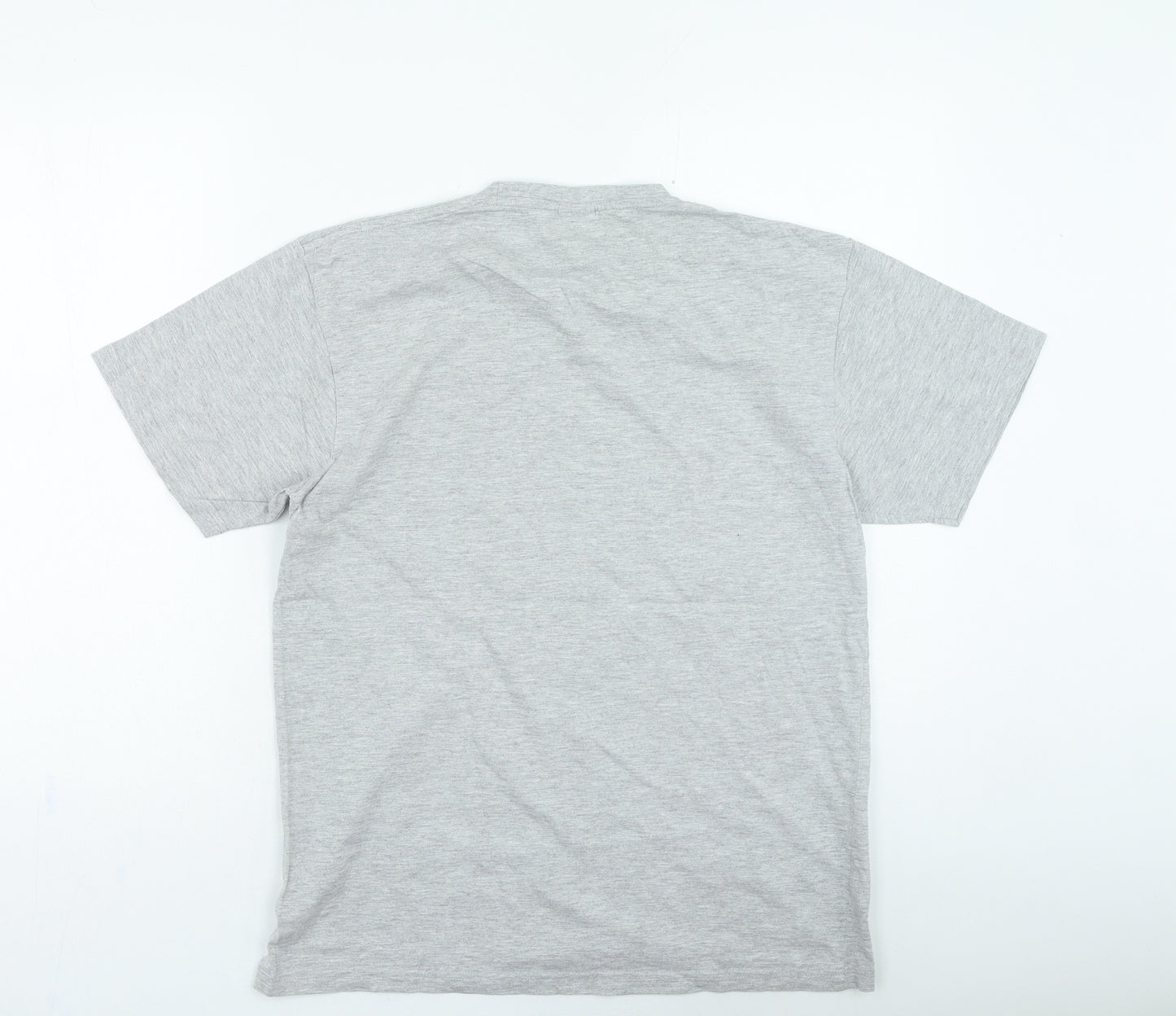 Uneek Womens Grey Cotton Basic T-Shirt Size M Round Neck