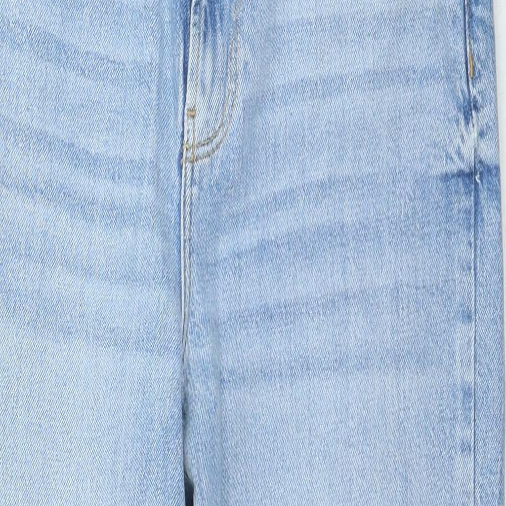 New Look Womens Blue Cotton Straight Jeans Size 10 L25 in Regular