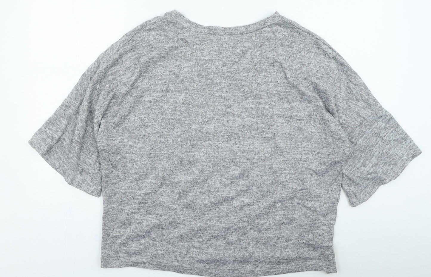 Bella Materna Womens Grey Round Neck Polyester Pullover Jumper Size L
