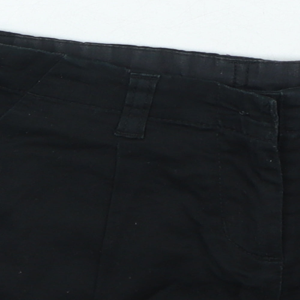 NEXT Girls Black Cotton Hot Pants Shorts Size 8 Years Regular