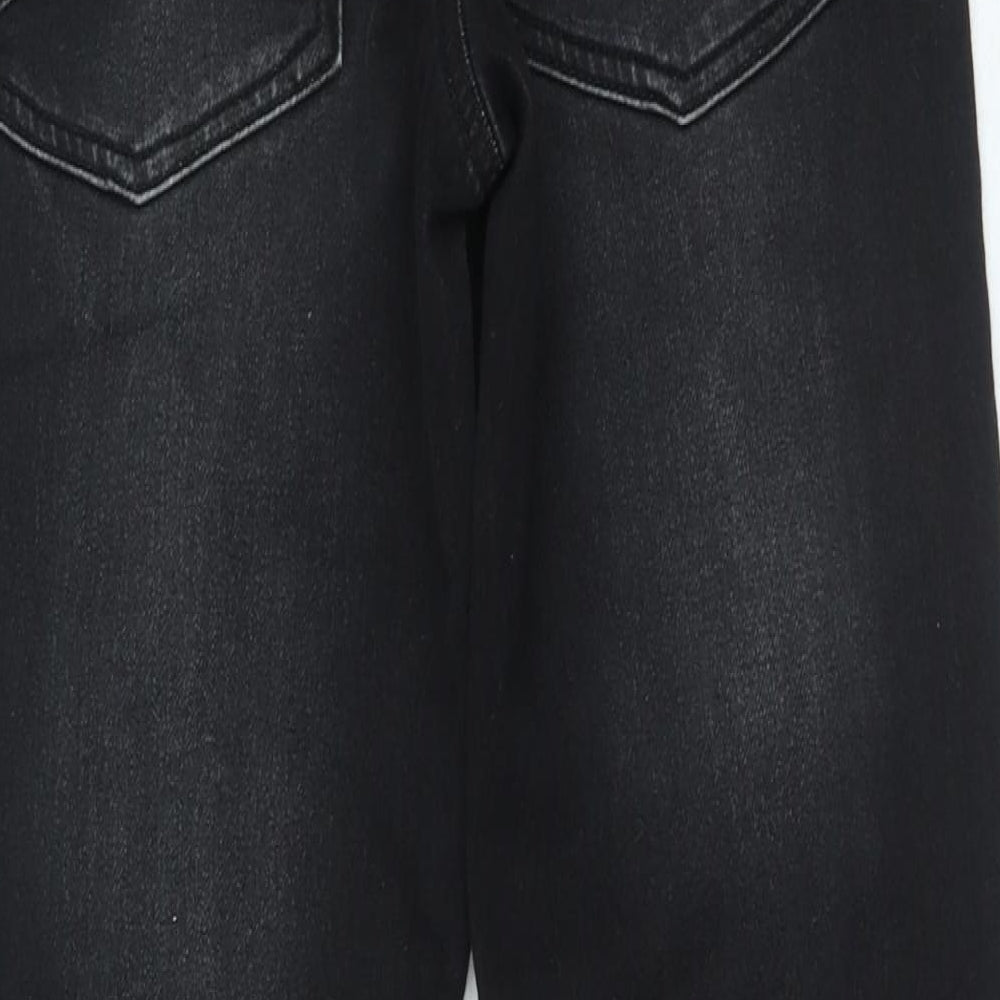 Nutmeg Boys Black Cotton Straight Jeans Size 11-12 Years Regular