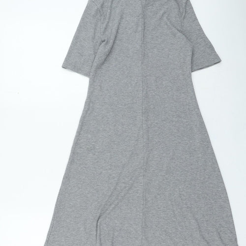Primark Womens Grey Polyester Bodycon Size 8 Collared