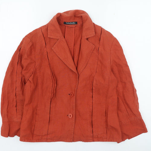 Betty Barclay Womens Orange Jacket Size 12