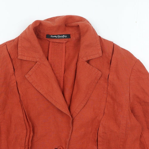 Betty Barclay Womens Orange Jacket Size 12