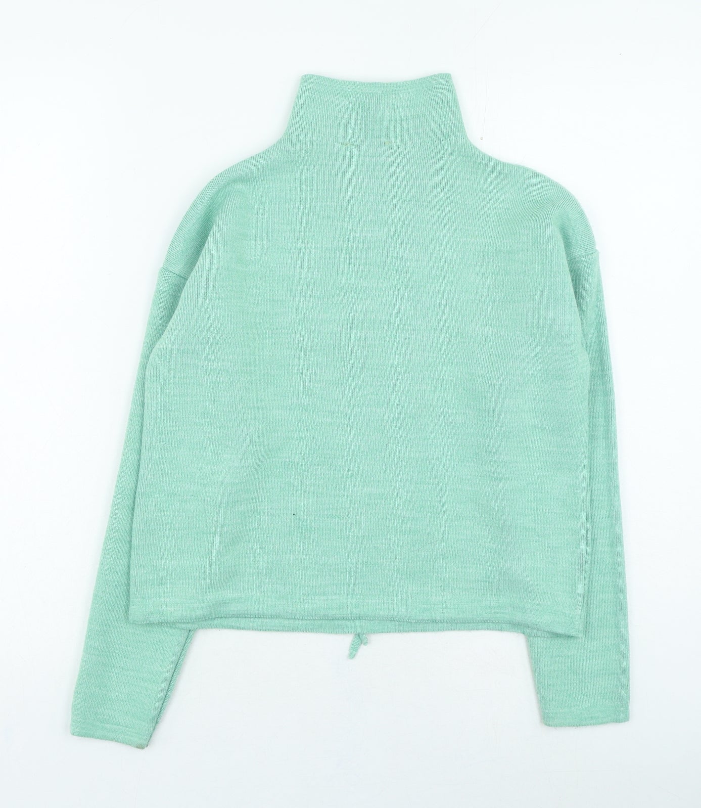 glamify Womens Green High Neck Acrylic Pullover Jumper Size S
