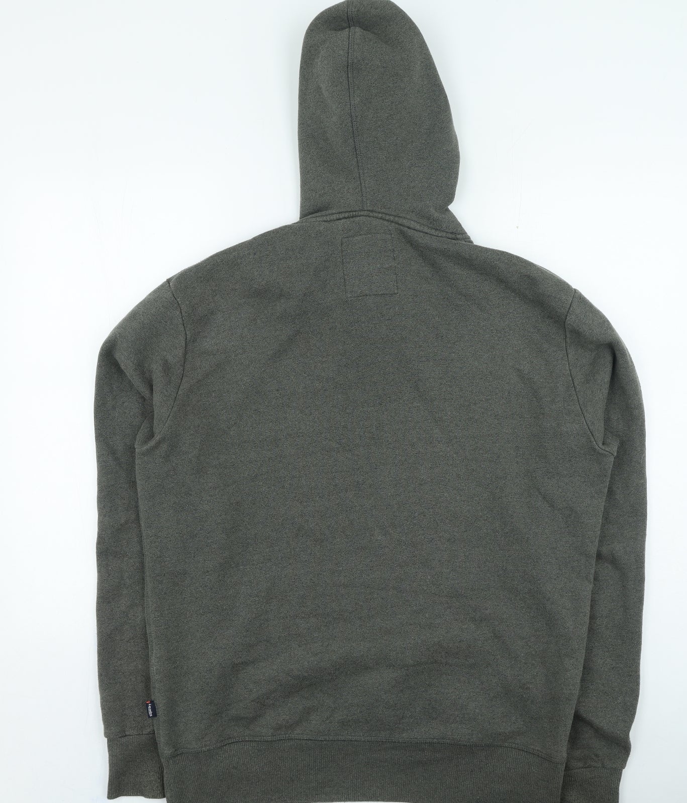 Superdry Mens Green Cotton Pullover Hoodie Size M