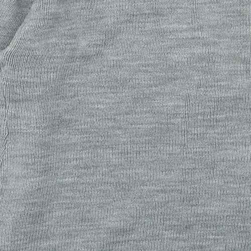 Choice Womens Grey Round Neck Acrylic Cardigan Jumper Size M