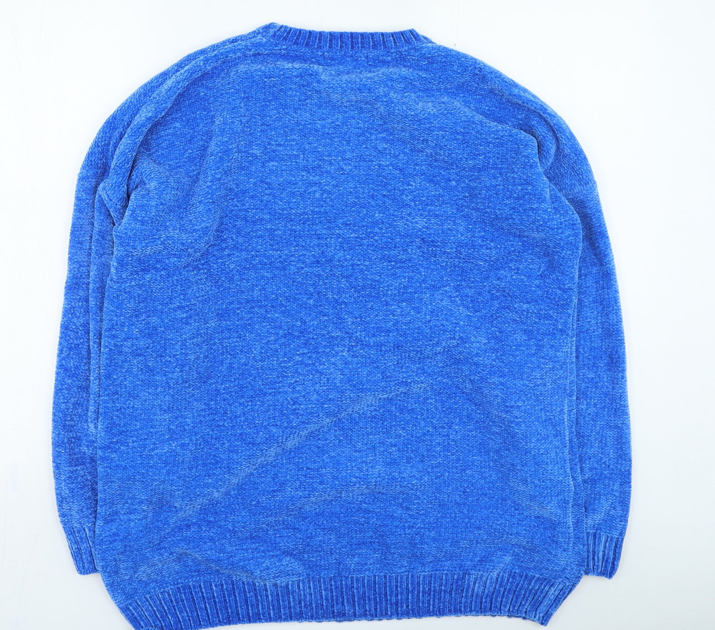 Studio Womens Blue Round Neck Polyester Pullover Jumper Size 16